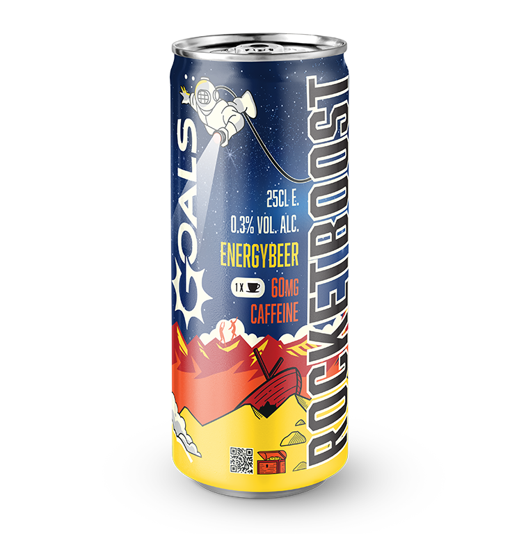 Rocketboost - Bestel Rocketboost alcoholvrij Energiebier – Goals